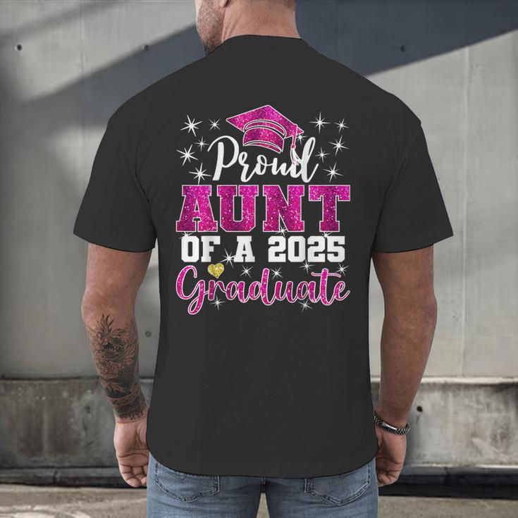 Super Proud Aunt Of 2025 Graduate Senior Graduation Family Men's Back Print T-Shirt