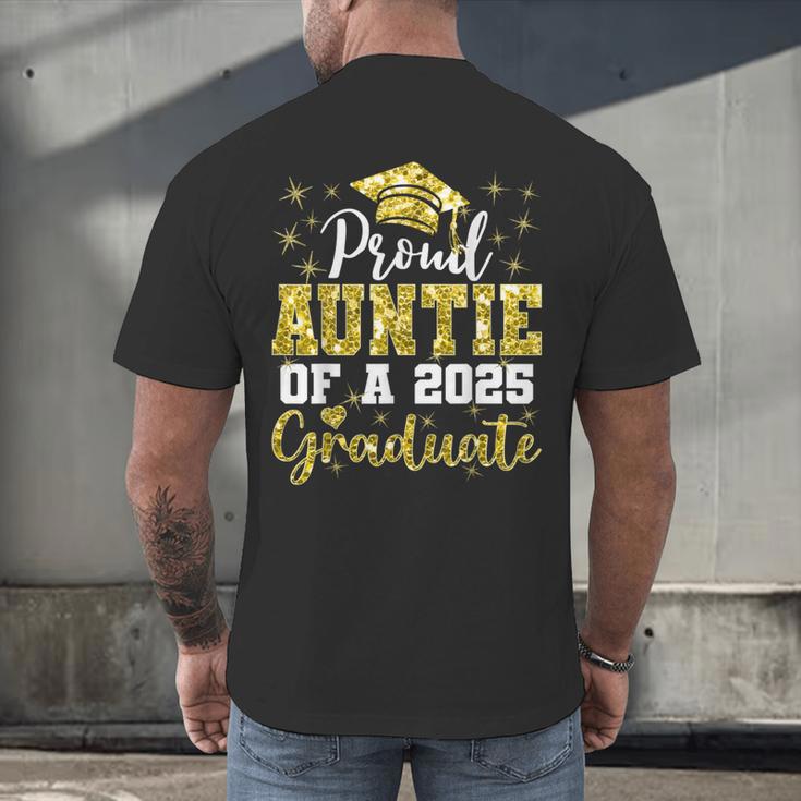 Super Proud Auntie Of 2025 Graduate Senior Graduation Family Men's Back Print T-Shirt