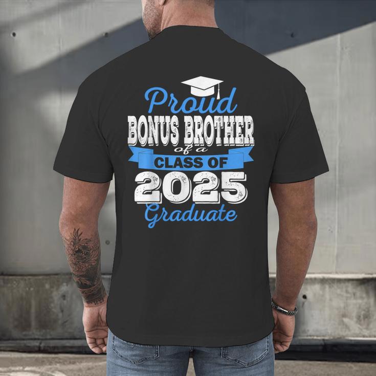 Super Proud Bonus Brother Of 2025 Graduate Graduation Family Men's Back Print T-Shirt