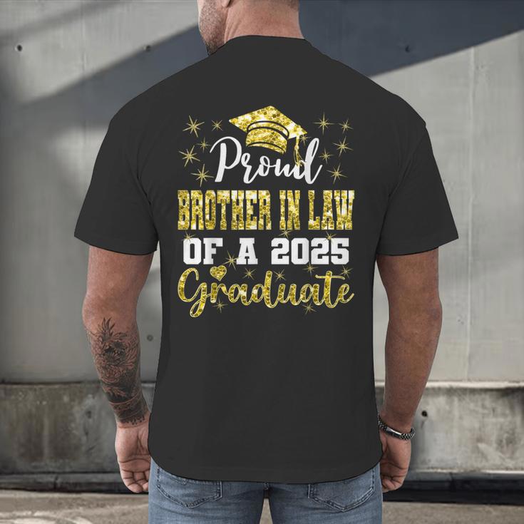 Super Proud Brother In Law Of 2025 Graduate Graduation Men's Back Print T-Shirt
