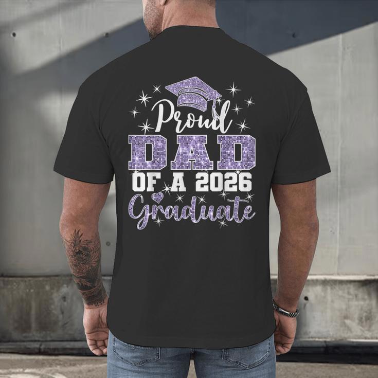 Super Proud Dad Of 2026 Graduate Senior Graduation Family Men's Back Print T-Shirt