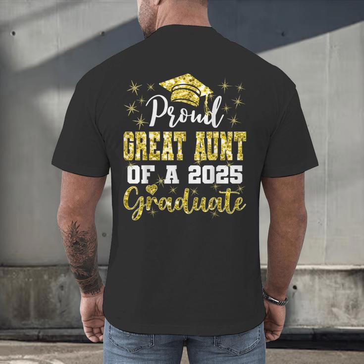 Super Proud Great Aunt Of 2025 Graduate Graduation Family Men's Back Print T-Shirt