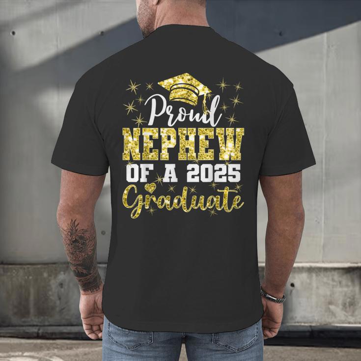 Super Proud Nephew Of 2025 Graduate Senior Graduation Family Men's Back Print T-Shirt