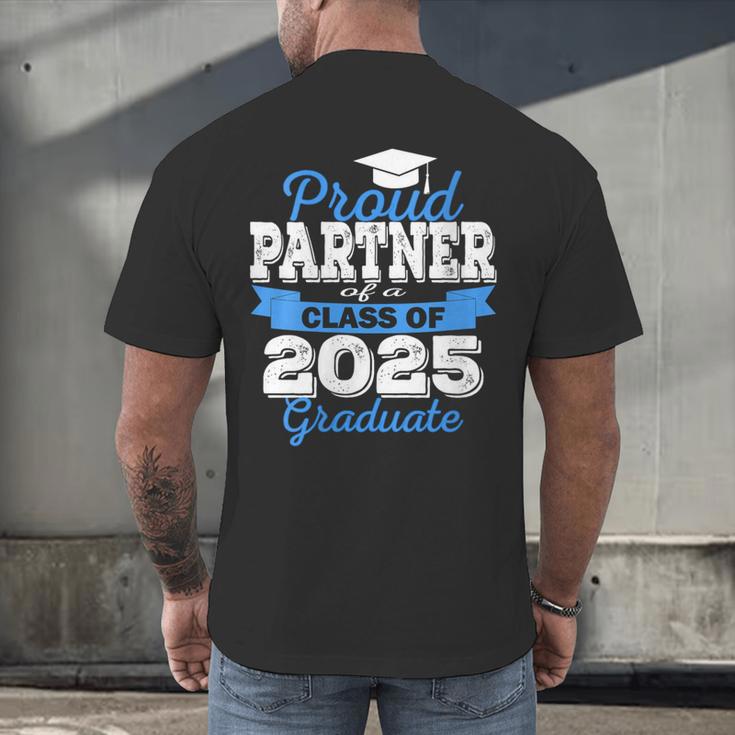 Super Proud Partner Of 2025 Graduate Graduation Family Men's Back Print T-Shirt