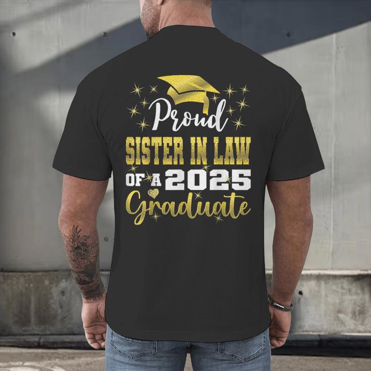Super Proud Sister In Law Of 2025 Graduate Graduation Family Men's Back Print T-Shirt