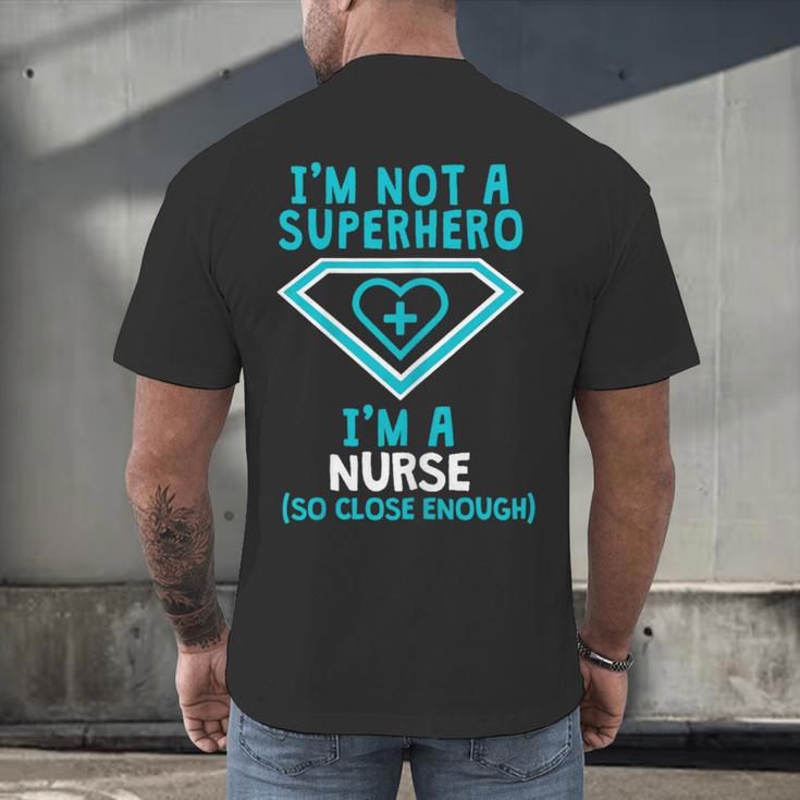 Superhero RN Nurse Shirt Graduation Men's Back Print T-Shirt
