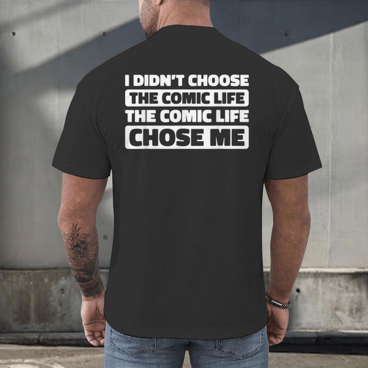 Superheroes Art Graphic Novels Comic Books Men's Back Print T-Shirt Superheroes Art Graphic Novels Comic Books Men's Back Print T-Shirt