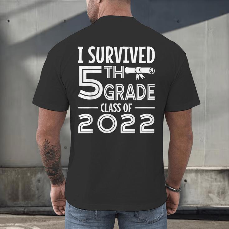I Survived 5th Grade Class Of 2022 Graduation Student Men's Back Print T-Shirt