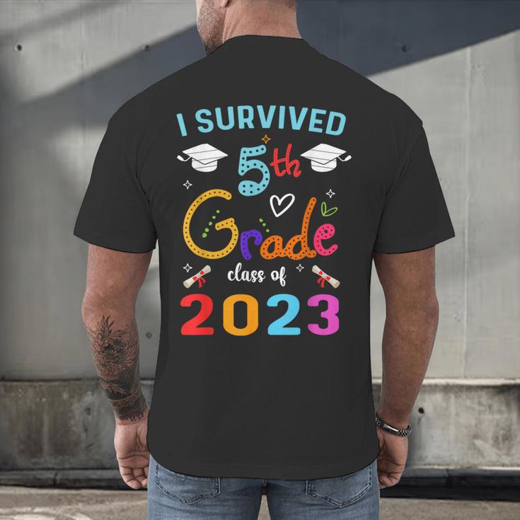 I Survived 5th Grade Graduation Class 2023 Elementary Men's Back Print T-Shirt