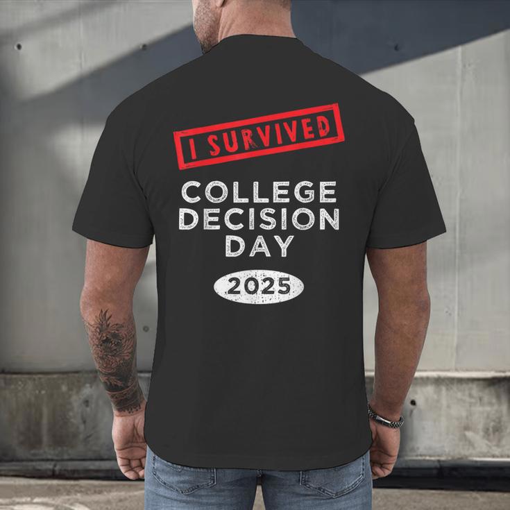 I Survived College Decision Day Graduation Class Of 25 Men's Back Print T-Shirt