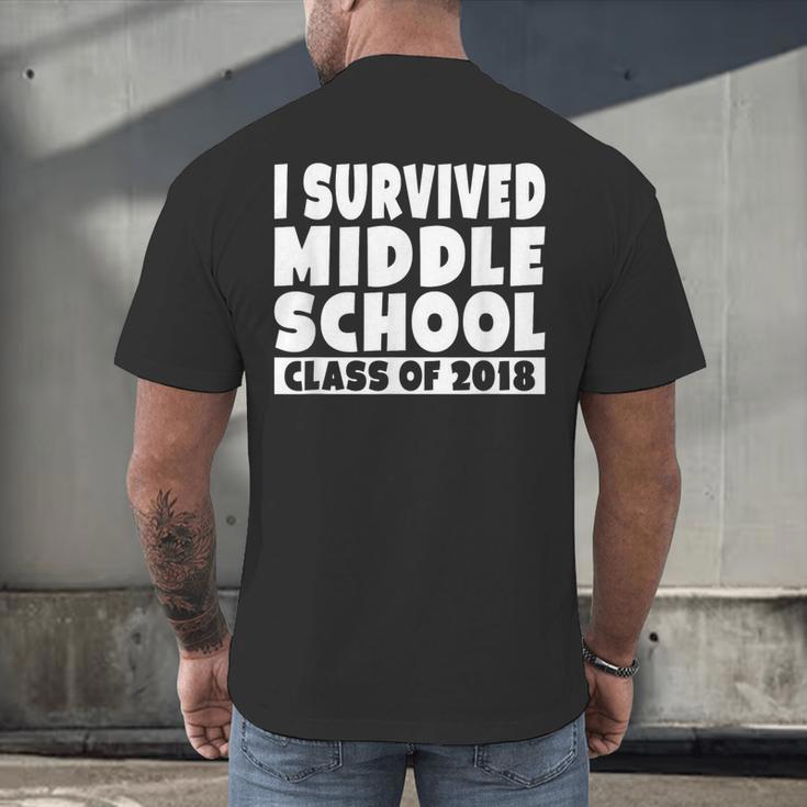 I Survived Middle School Class Of 2018 Graduation Men's Back Print T-Shirt