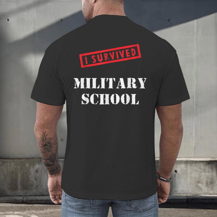 I Survived Military School Graduation Straight Outta Men's Back Print T-Shirt