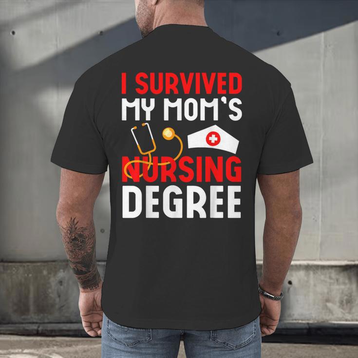 I Survived My Mom's Nursing Degree Graduation Day 2026 Men's Back Print T-Shirt