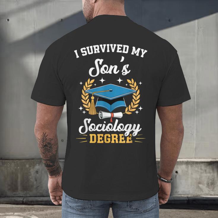 I Survived My Son's Sociology Degree Graduation Men's Back Print T-Shirt