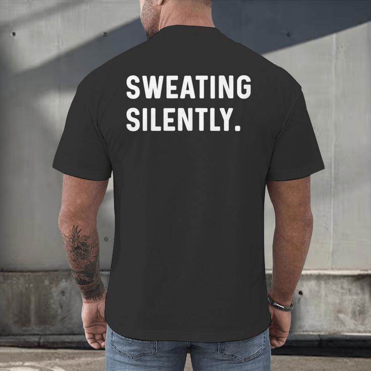 Sweating Silently Introvert Weight Lifting Cardio Run Bench Men's Back Print T-Shirt