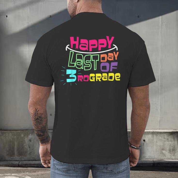 Sweet Happy Last Day Of 3rd Grade Kids GraduationMen's Back Print T-Shirt