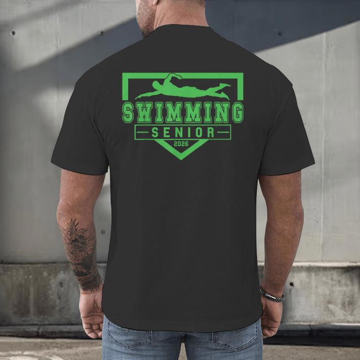 Swimming Senior Night Swim Senior 2026 Graduation 32 Men's Back Print T-Shirt