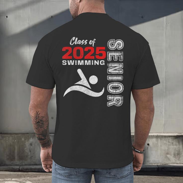 Swimming Team Senior Class Of 2025 Graduation 2025 Men's Back Print T-Shirt