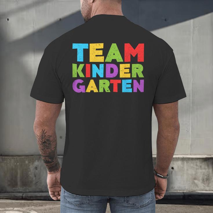 Team Kindergarten Shirt Teacher Back To School Graduation Men Women Girls Kids Men's Back Print T-Shirt