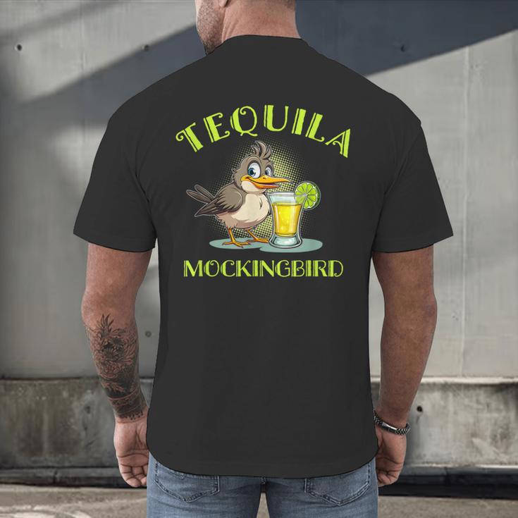 Tequila Mockingbird For Book Lovers And Writers Men's Back Print T-Shirt Tequila Mockingbird For Book Lovers And Writers Men's Back Print T-Shirt