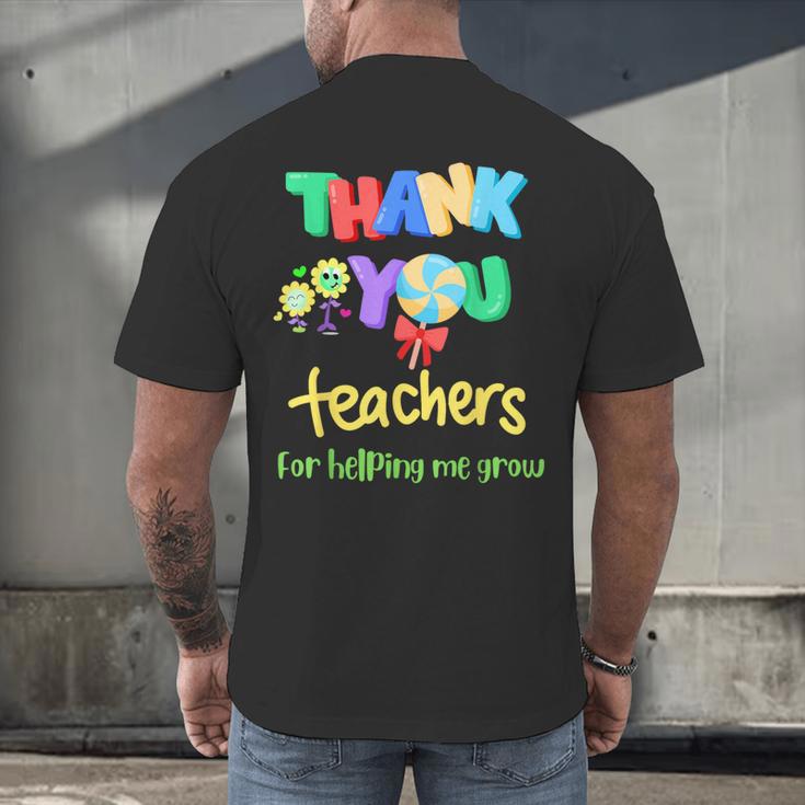 Thank You Teacher Appreciation Graduation Men Women Kids Men's Back Print T-Shirt