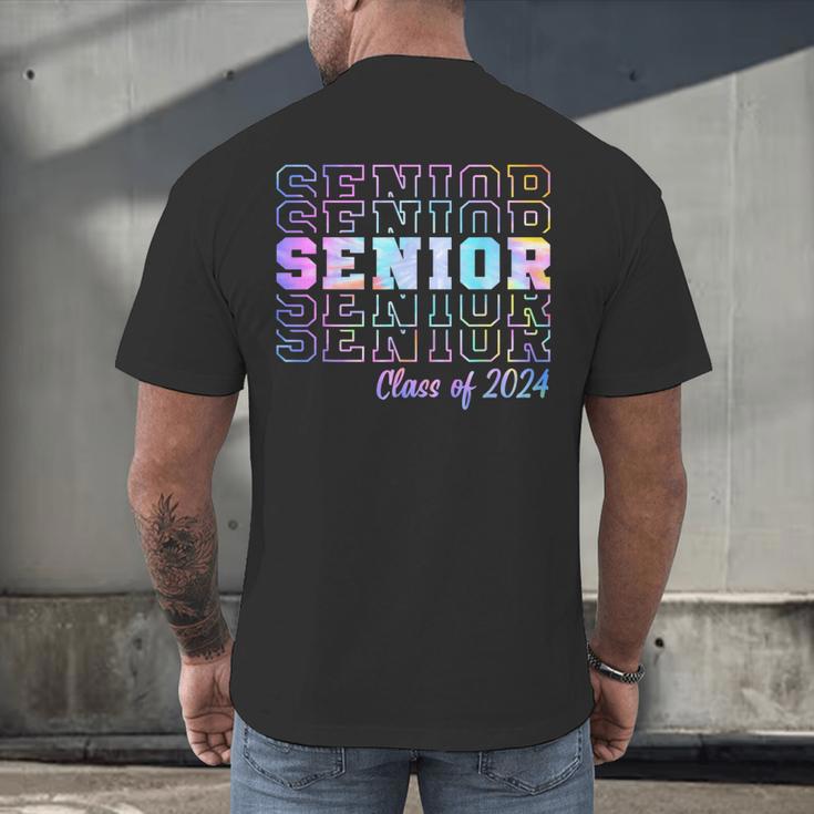 Tie Dye Senior 24 Class Of 2024 Seniors Graduation 24 Men's Back Print T-Shirt