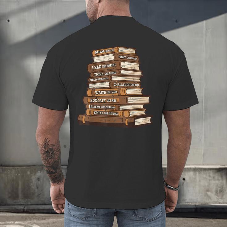 History Books Dream Like Martin African Women Men Kids Men's Back Print T-Shirt History Books Dream Like Martin African Women Men Kids Men's Back Print T-Shirt