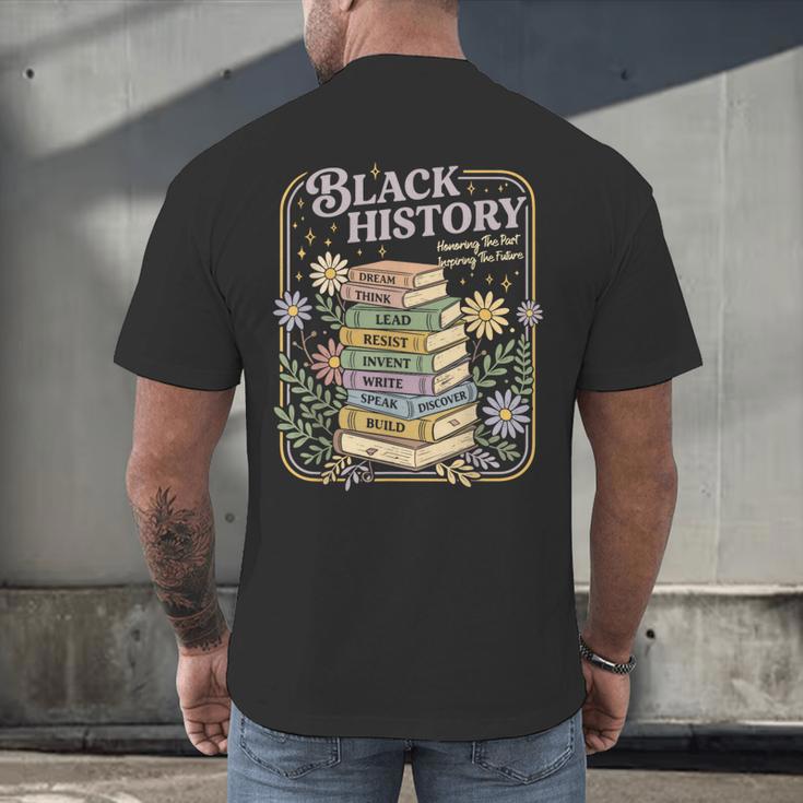 History Month Books Retro Black African Teacher Women Men's Back Print T-Shirt History Month Books Retro Black African Teacher Women Men's Back Print T-Shirt