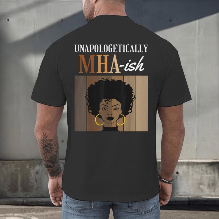 Unapologetically MHA-Ish Student Graduation Afro Men's Back Print T-Shirt