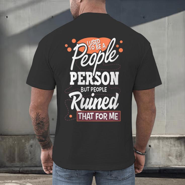 I Used To Be a People Person Antisocial Introvert Men's Back Print T-Shirt I Used To Be a People Person Antisocial Introvert Men's Back Print T-Shirt
