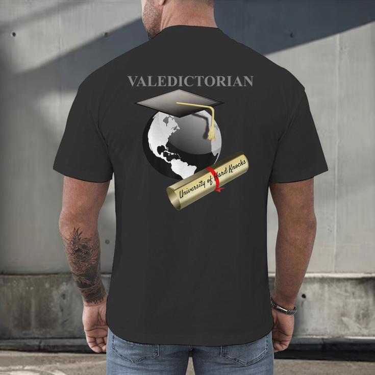 Valedictorian University Of Hard Knocks Graduation Tshirt Men's Back Print T-Shirt