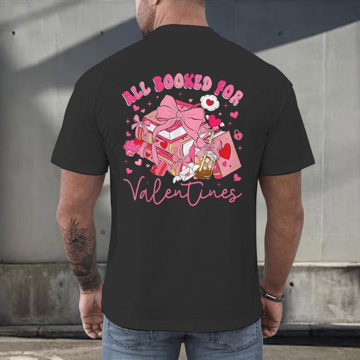 Valentine All Booked Book Coffee Coquette Bow Girl Women Men's Back Print T-Shirt