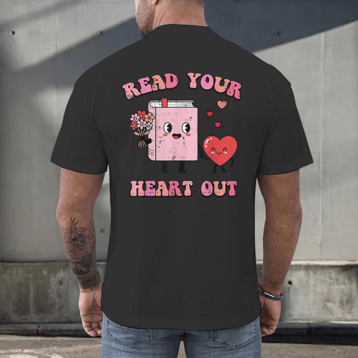 Valentines Day Book Read Your Heart Out Women Men Kids Men's Back Print T-Shirt