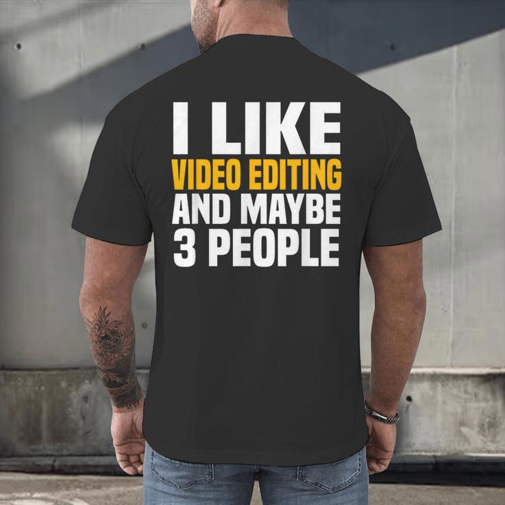 Video Editor Introvert Editing Production Filmmaking Job Men's Back Print T-Shirt Video Editor Introvert Editing Production Filmmaking Job Men's Back Print T-Shirt