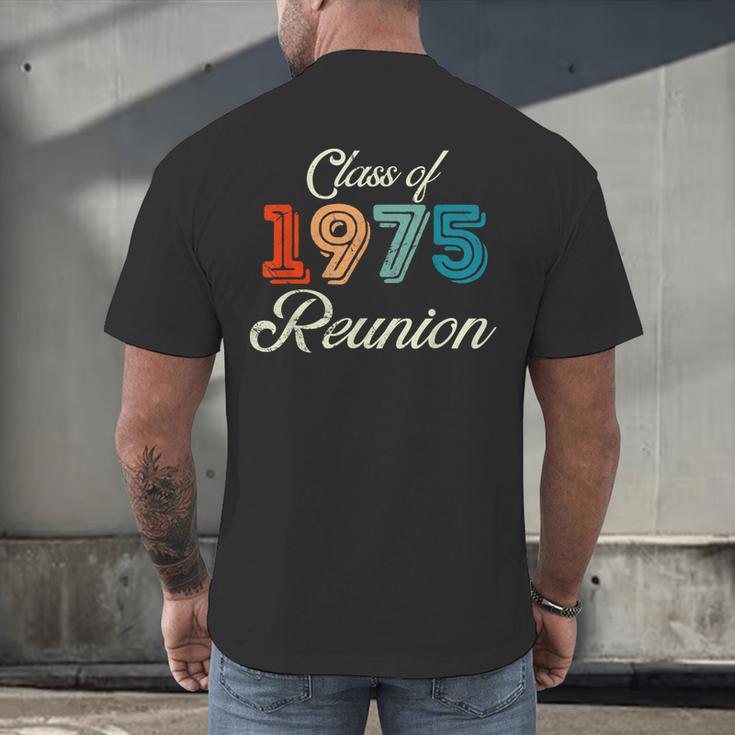 Vintage Class Of 1975 Reunion 50th Graduation Classmate Cool Men's Back Print T-Shirt