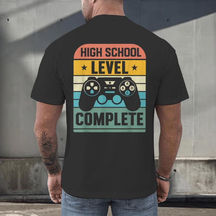 Vintage Class Of 2024 High School Graduation Student Men's Back Print T-Shirt