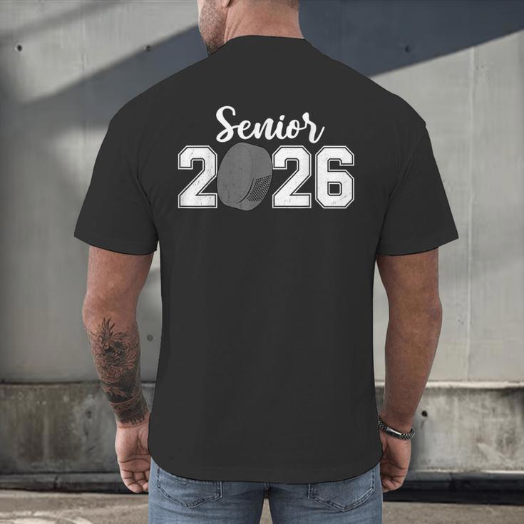 Vintage Class Of 2026 Hockey Senior 2026 Graduation 2026 Men's Back Print T-Shirt
