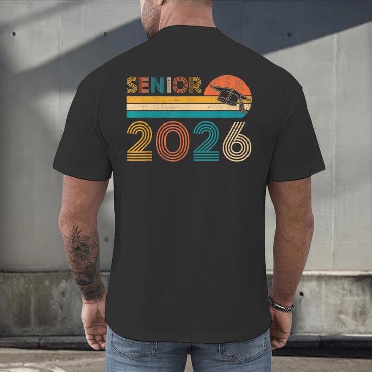 Vintage Senior 2026 Graduate Class Of 2026 Graduation Grad Men's Back Print T-Shirt