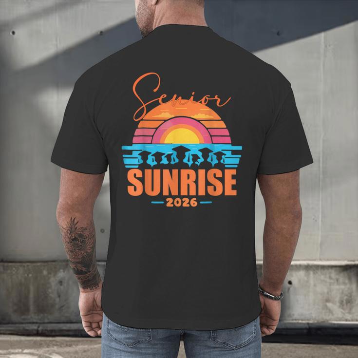 Vintage SENIOR SUNRISE 2026 Seniors Of Class Graduation Men's Back Print T-Shirt