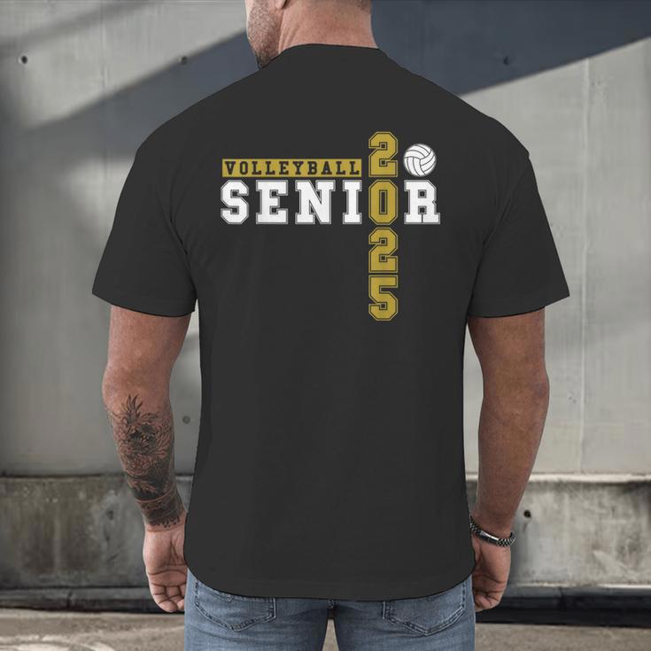 Volleyball Senior Night Volleyball Senior 2025 Graduation 14 Men's Back Print T-Shirt