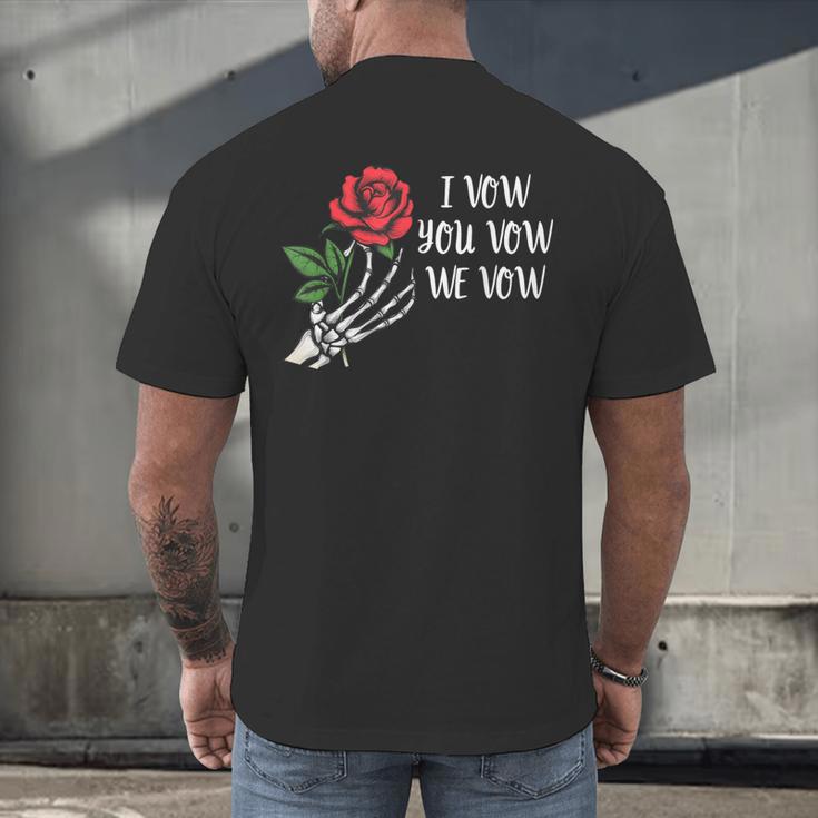 I Vow You Vow We Vow ShirtSmutty Fantasy Dark Romance Book Men's Back Print T-Shirt