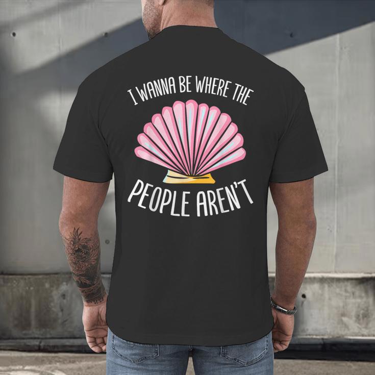I Wanna Be Where The People Aren't Introverted Introvert Men's Back Print T-Shirt