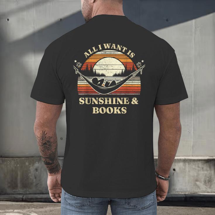 All I Want Is Sunshine & Books Summer Reading Men's Back Print T-Shirt