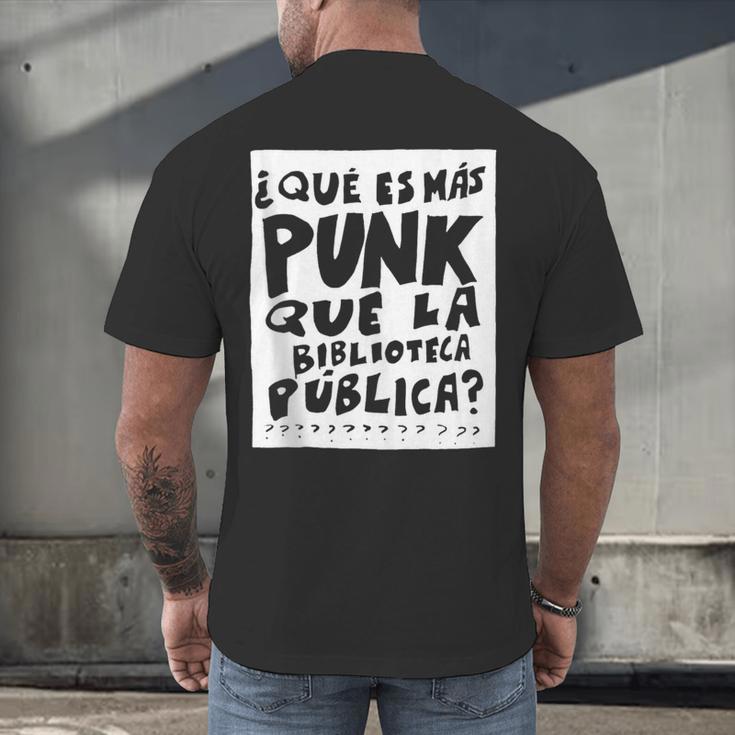 What's More Punk Than The Public Library Book Lover Men's Back Print T-Shirt What's More Punk Than The Public Library Book Lover Men's Back Print T-Shirt