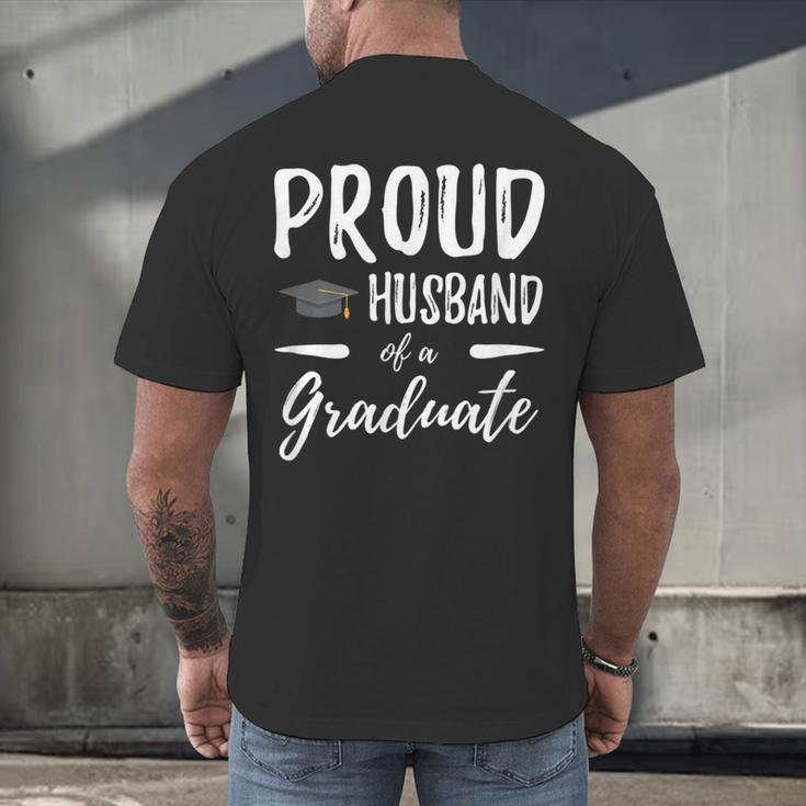 Wife's Graduation Shirt 2018 Proud Husband Of a Graduate Men's Back Print T-Shirt