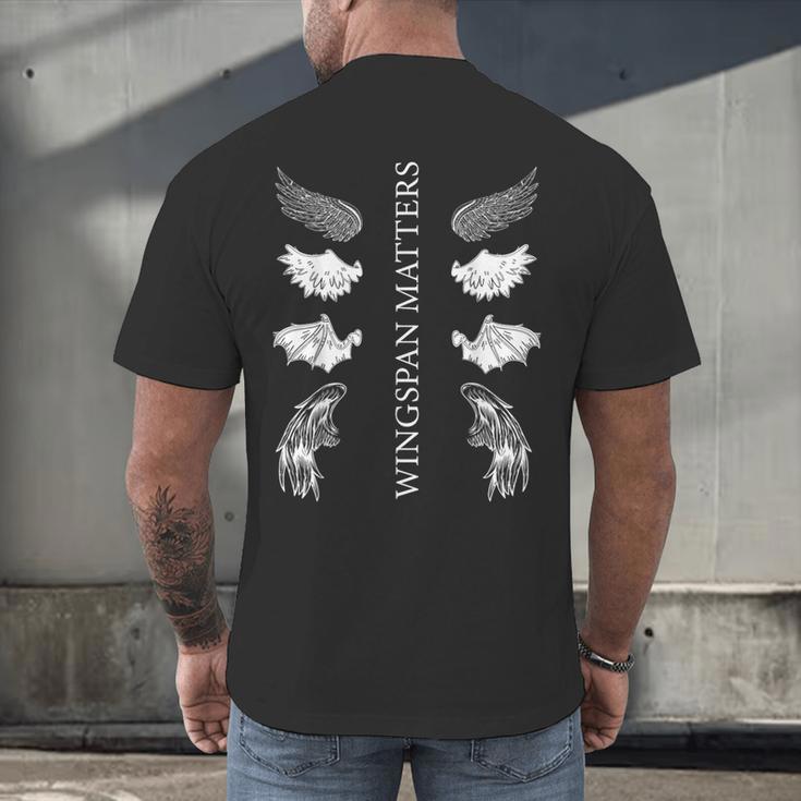 Wingspan Matters For Book Lover Men's Back Print T-Shirt