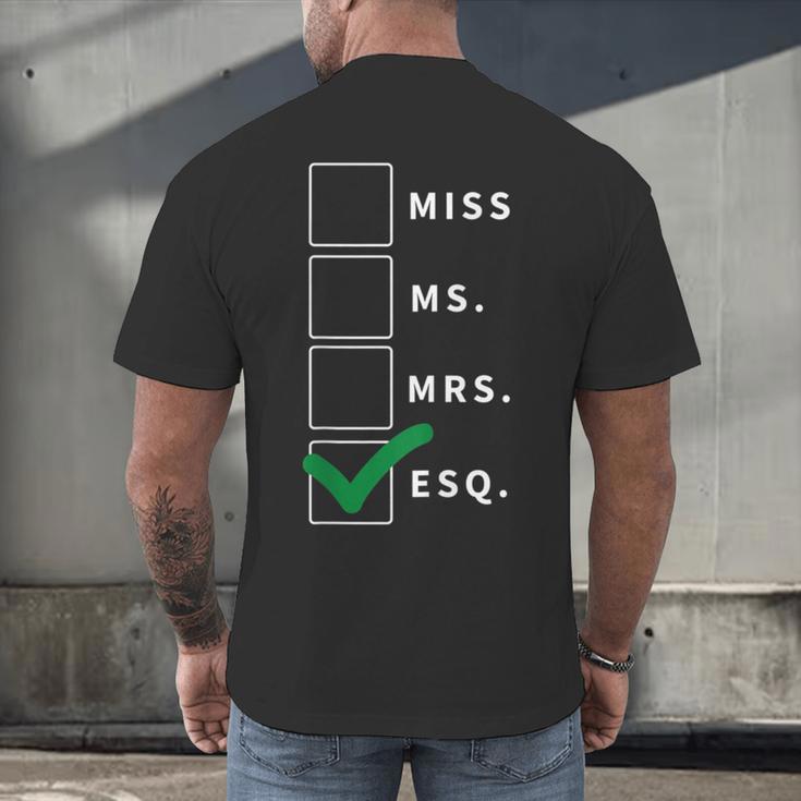 Woman Law School Lawyer Graduation Attorney Men's Back Print T-Shirt