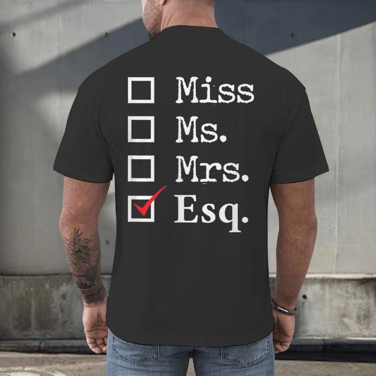Women Lawyer Attorney Law School Graduation Lawyer Men's Back Print T-Shirt