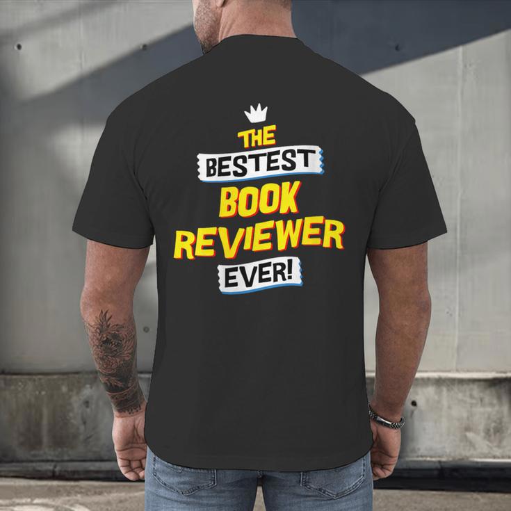 Women's Best Book Reviewer Critic Job Occupation Men's Back Print T-Shirt Women's Best Book Reviewer Critic Job Occupation Men's Back Print T-Shirt