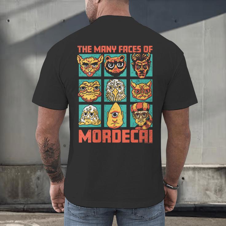 Women's DCC Many Faces Of Mordecai Grid Gamer Series Book Men's Back Print T-Shirt